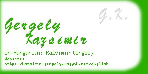 gergely kazsimir business card